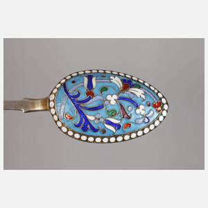 Silberlöffel Emaille