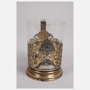 Paar Teegläser Niellotechnik