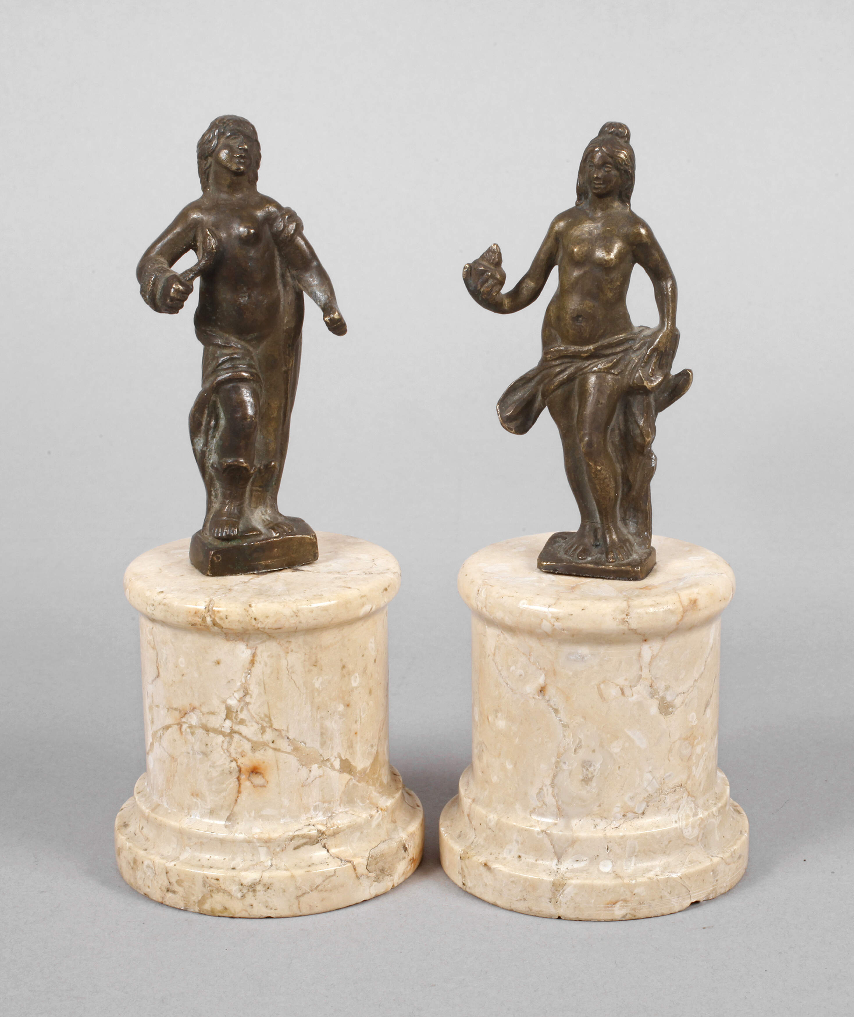 Paar antikisierende Kleinbronzen