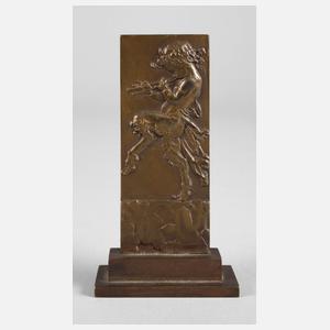 Henry Dropsy, kleines Standrelief mit Pan