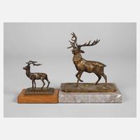 Zwei Hirsche Bronze111