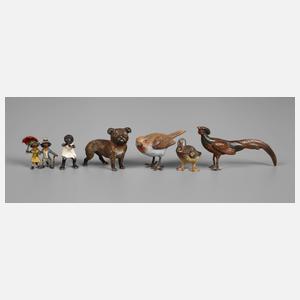Sechs Wiener Bronzen als Miniaturen
