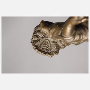 Kleine Kosakenfigur Bronze