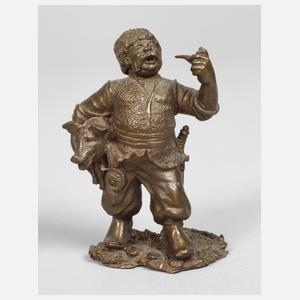 Kleine Kosakenfigur Bronze