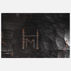 Monogrammist HM, abstrakte Holzskulptur