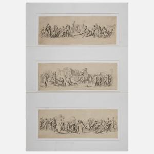 Franz Ertinger, Friese mit mythologischen Szenen