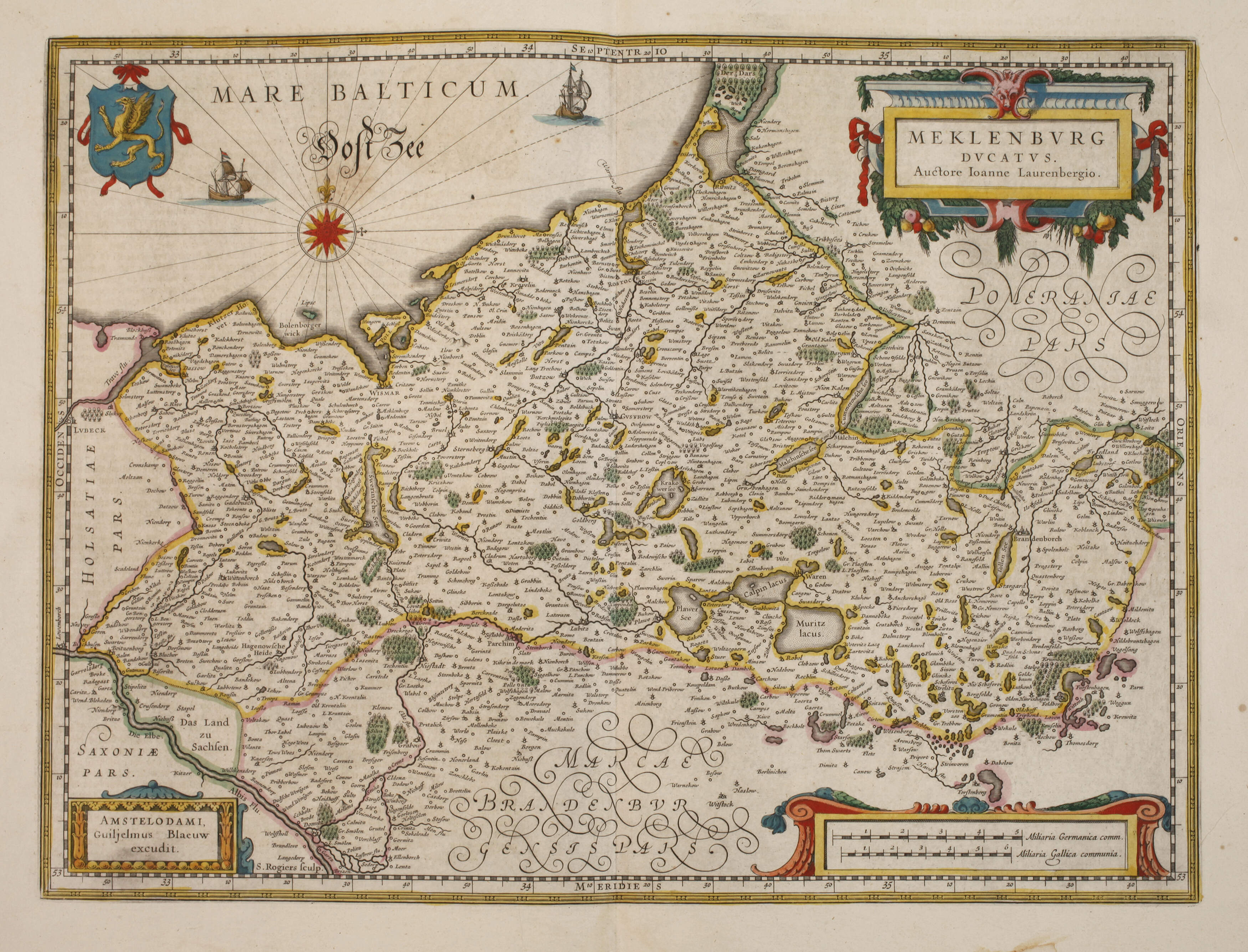 Johann Lauremberg, Karte Herzogtum Mecklenburg