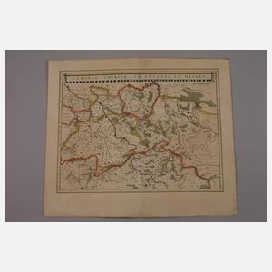 Kupferstichkarte Sachsen