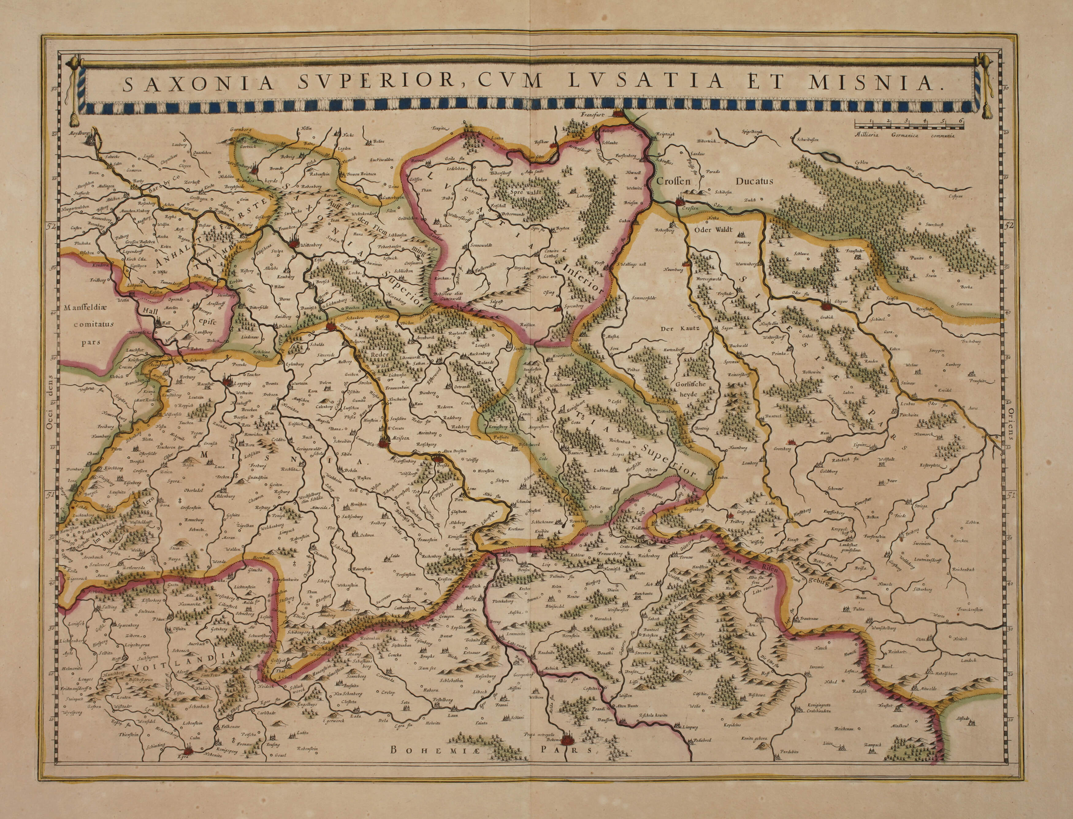 Kupferstichkarte Sachsen