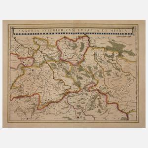 Kupferstichkarte Sachsen