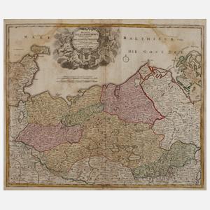 Johann Baptist Homann, Karte Mecklenburg