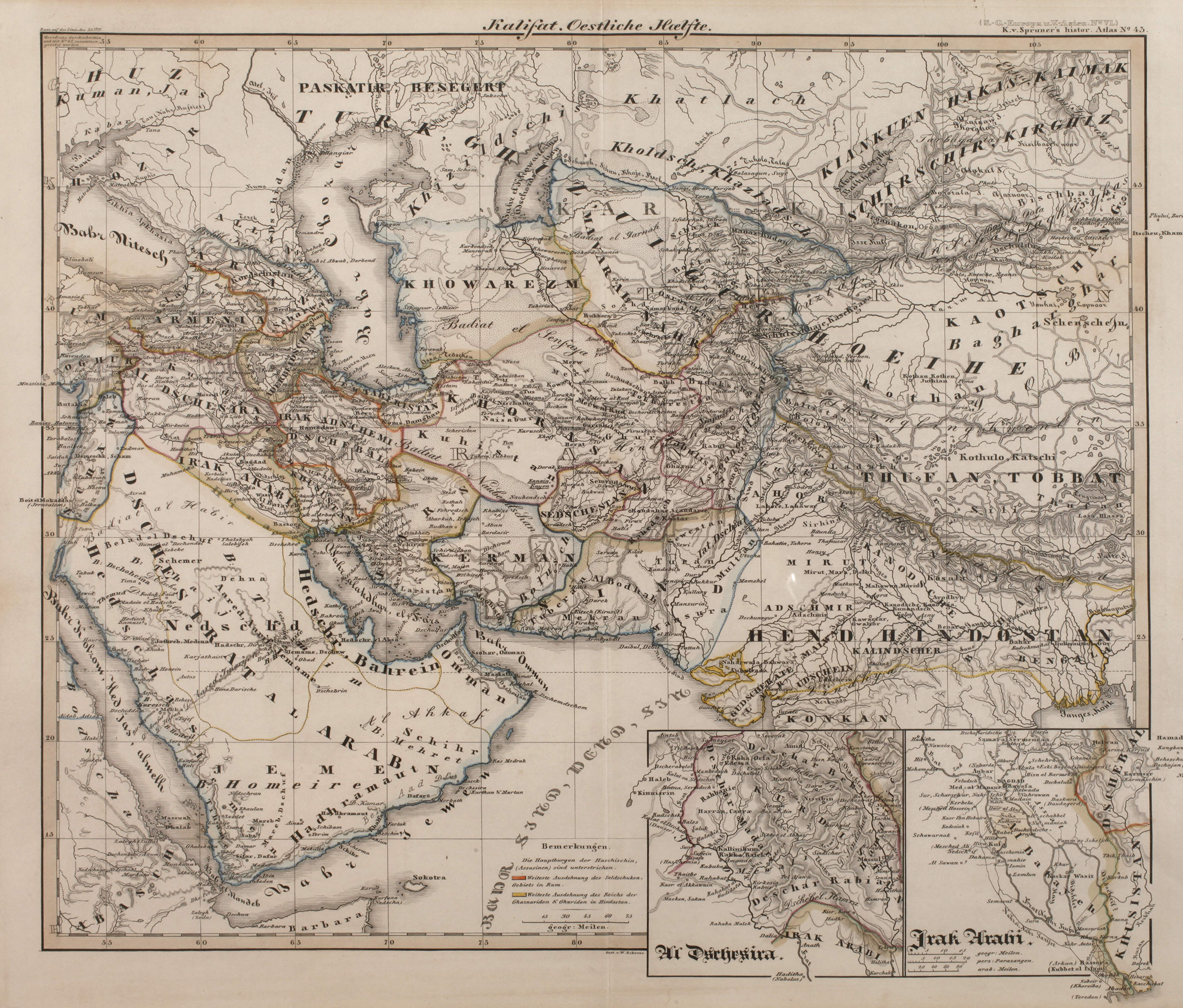 Karl Spruner, Karte mittlerer Osten