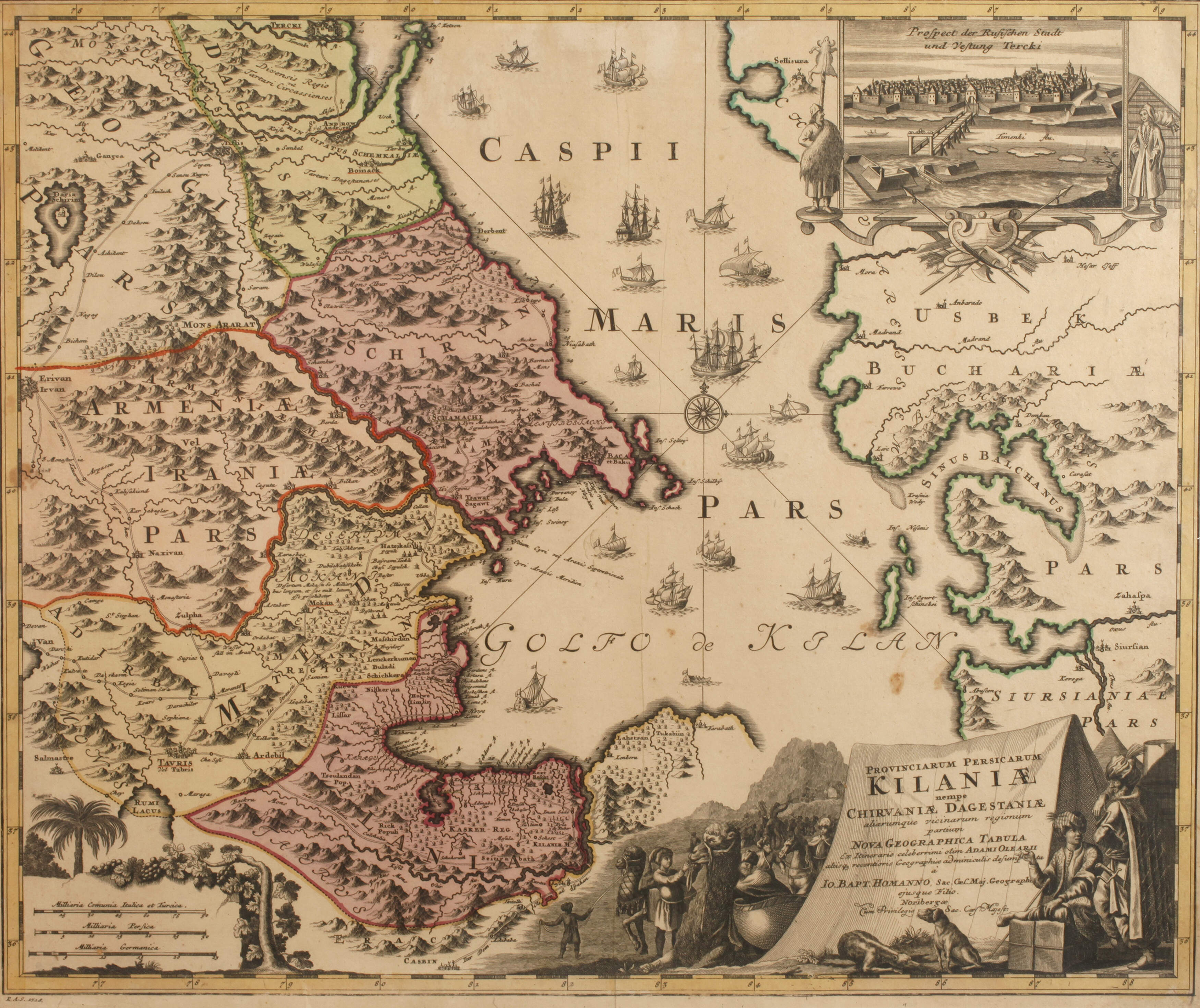 Johann Baptist Hohmann, Karte Kaspisches Meer