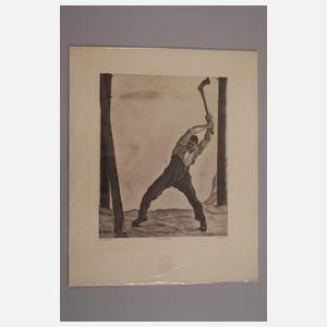 nach Ferdinand Hodler, "Der Holzfäller"