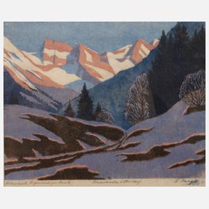 Elfriede Jungk, "Schneeschmelze in Oberstdorf"