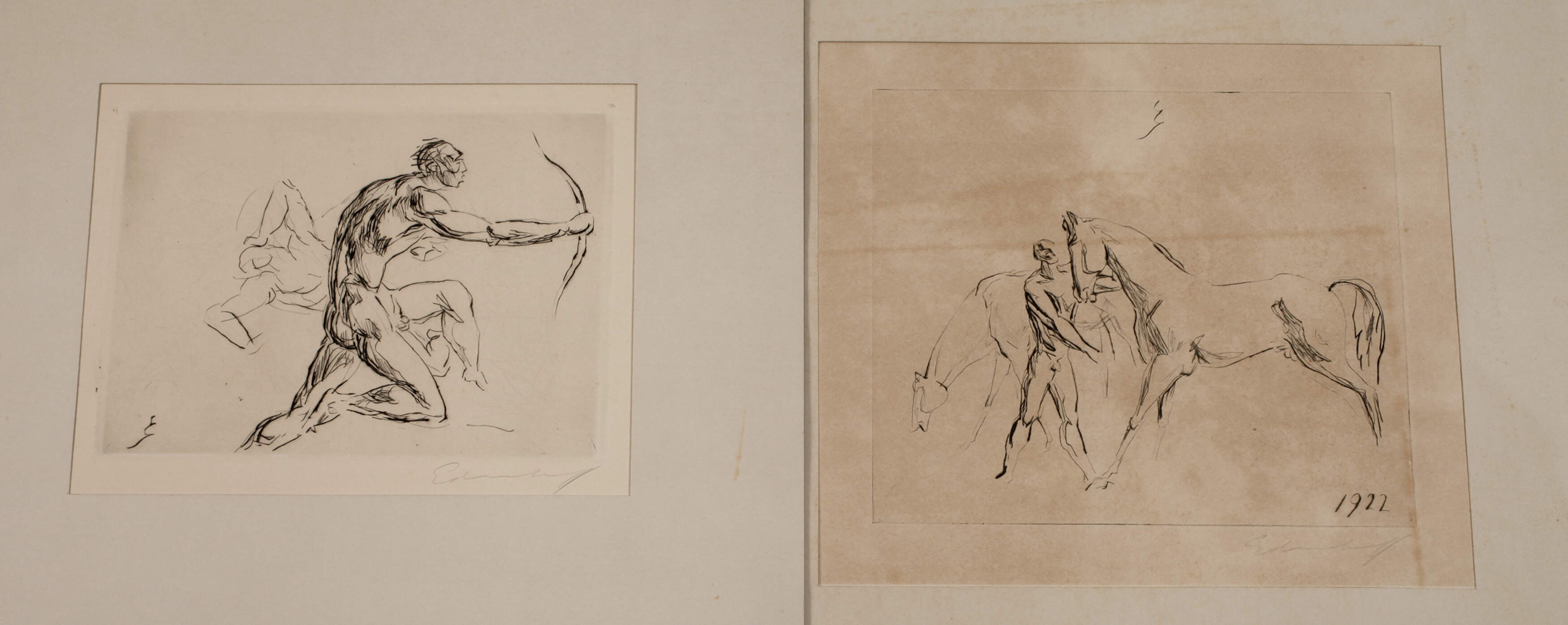 Prof. Edwin Scharff, Paar Graphiken