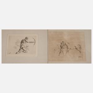 Prof. Edwin Scharff, Paar Graphiken