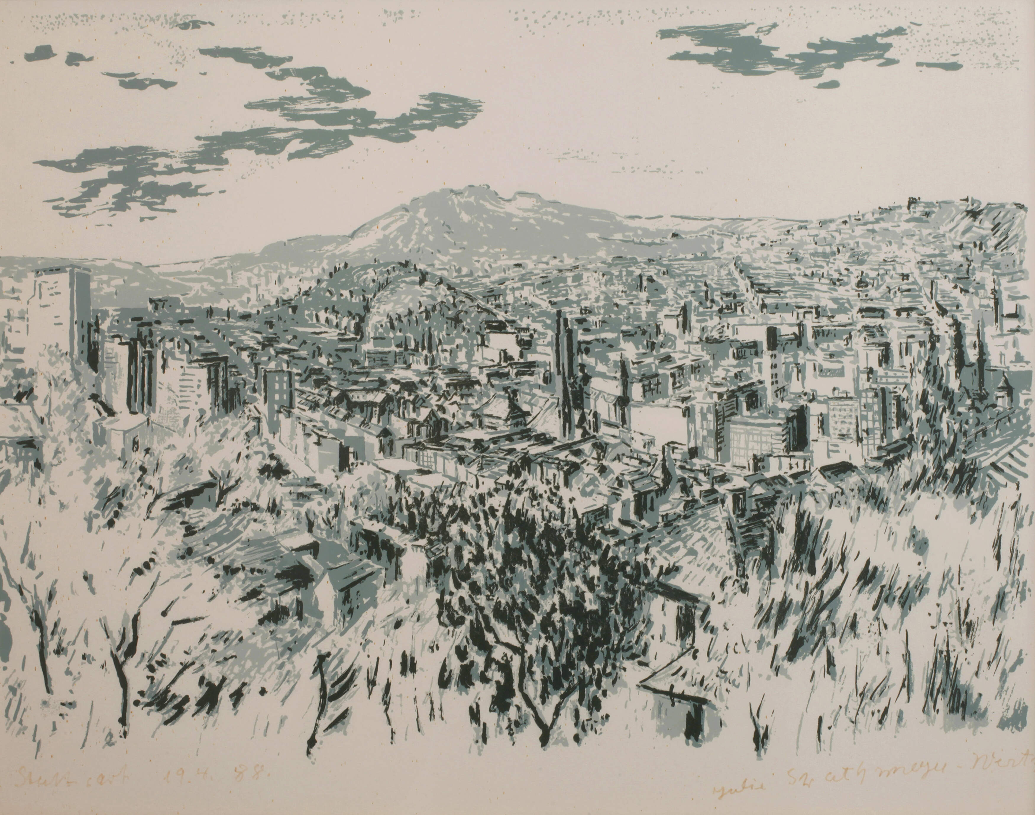 Julie Strathmeyer-Wertz, Ansicht von Stuttgart