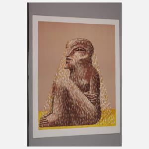 Prof. Horst Antes, Sitzende Figur mit Schleier