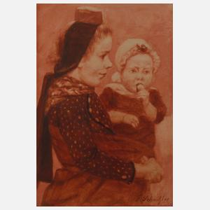 Fritz Schnitzler, Schwälmer Bäuerin mit Kind