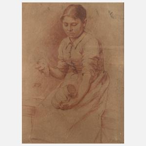 Fritz Schnitzler, Zinn putzendes Mädchen