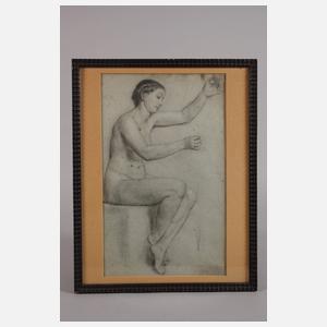 Spinnender Mädchenakt