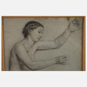 Spinnender Mädchenakt