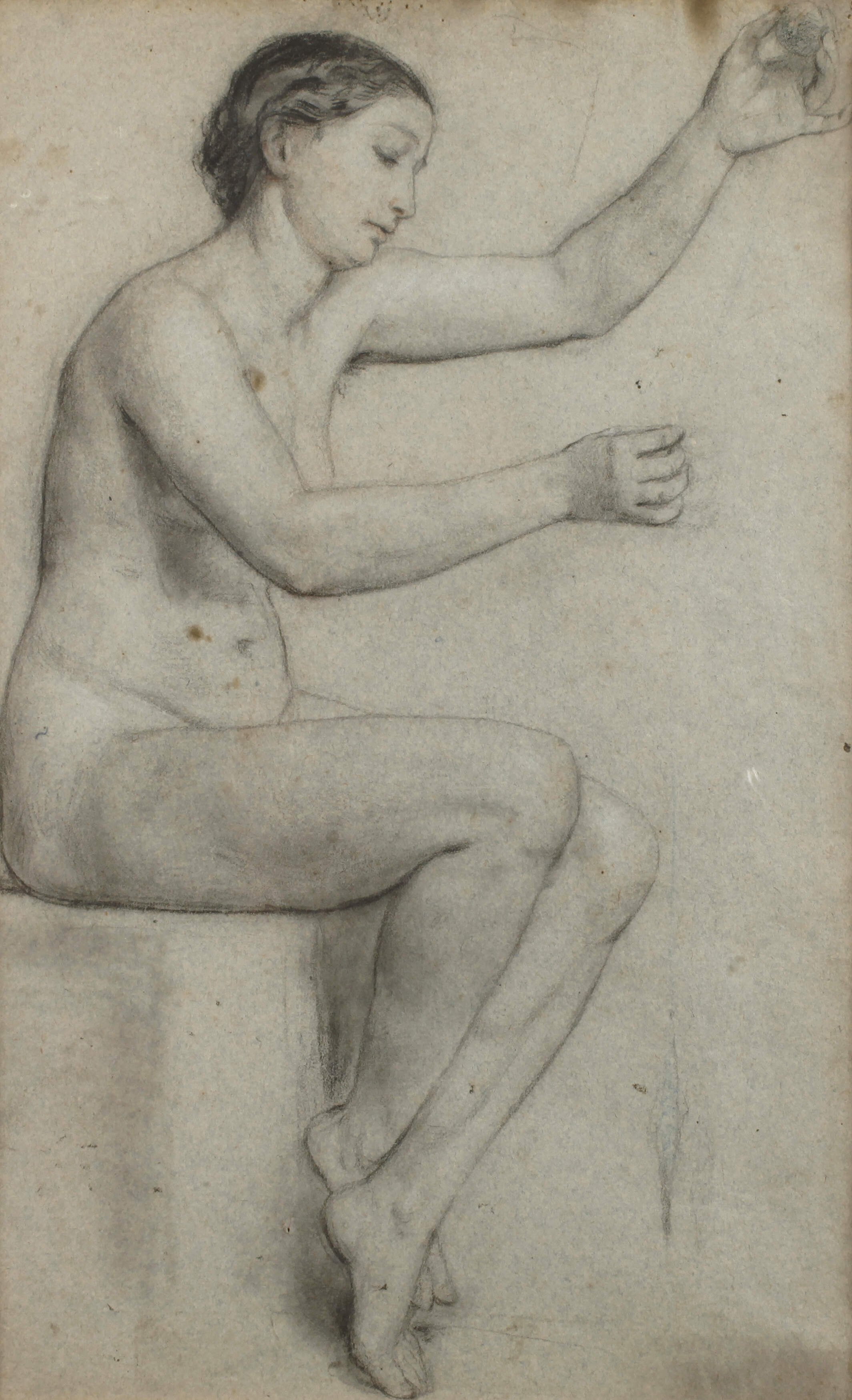 Spinnender Mädchenakt