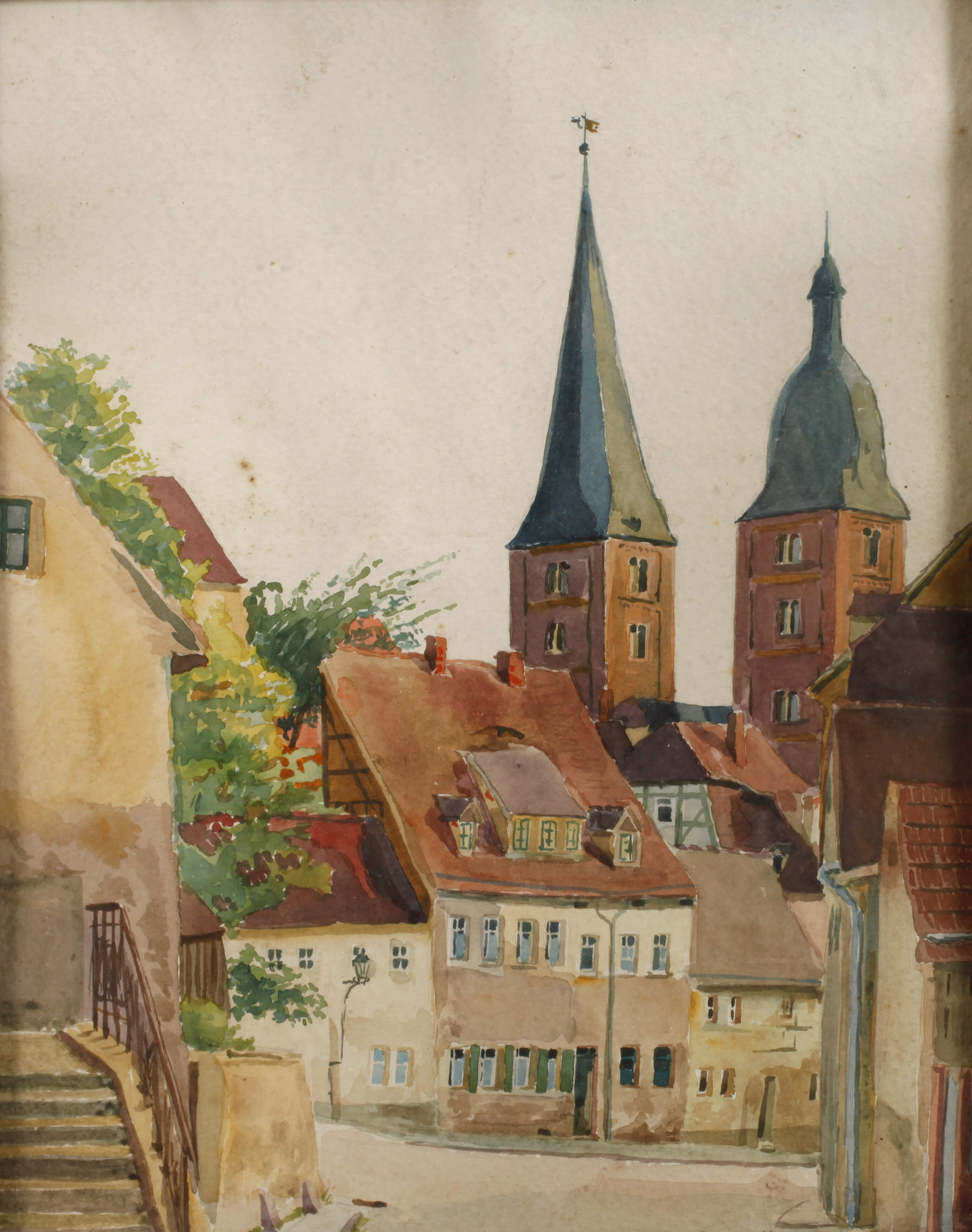 Wilhelm Bachmann, attr., Rote Spitzen in Altenburg