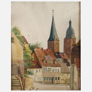 Wilhelm Bachmann, attr., Rote Spitzen in Altenburg