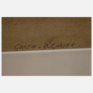 Bernhard Gauer, Pyramide von Gizeh mit Sphinx