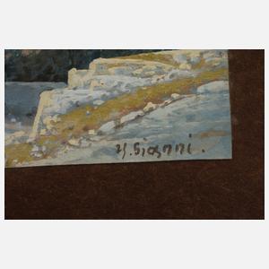 Umberto Gianni, attr., Blick über Neapel