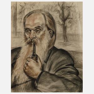 Ernst Holzhäuser, Pfeife rauchender Mann