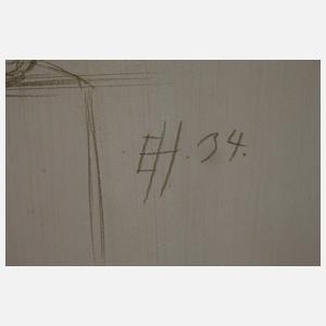 Ernst Holzhäuser, Stehender männlicher Akt