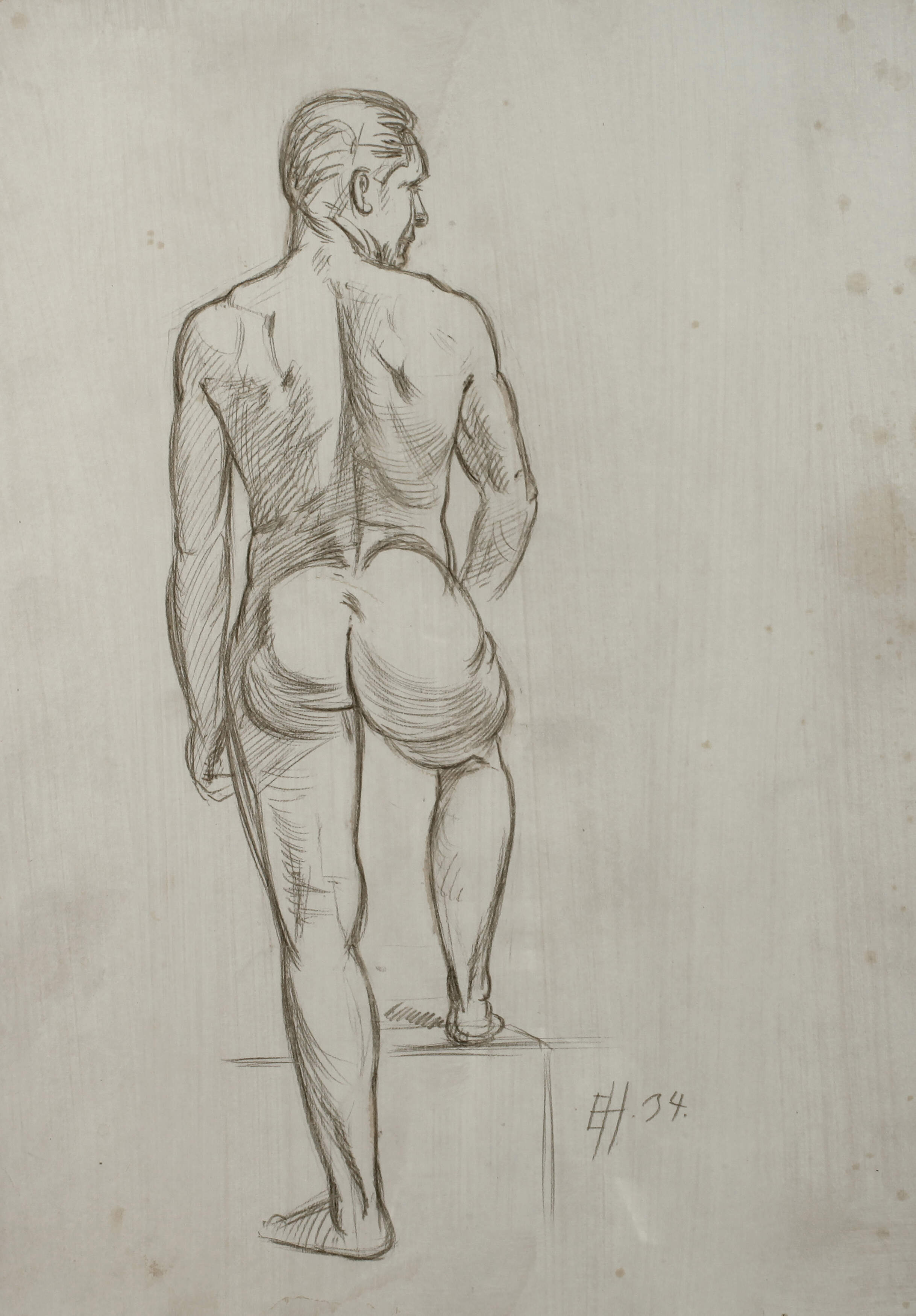 Ernst Holzhäuser, Stehender männlicher Akt