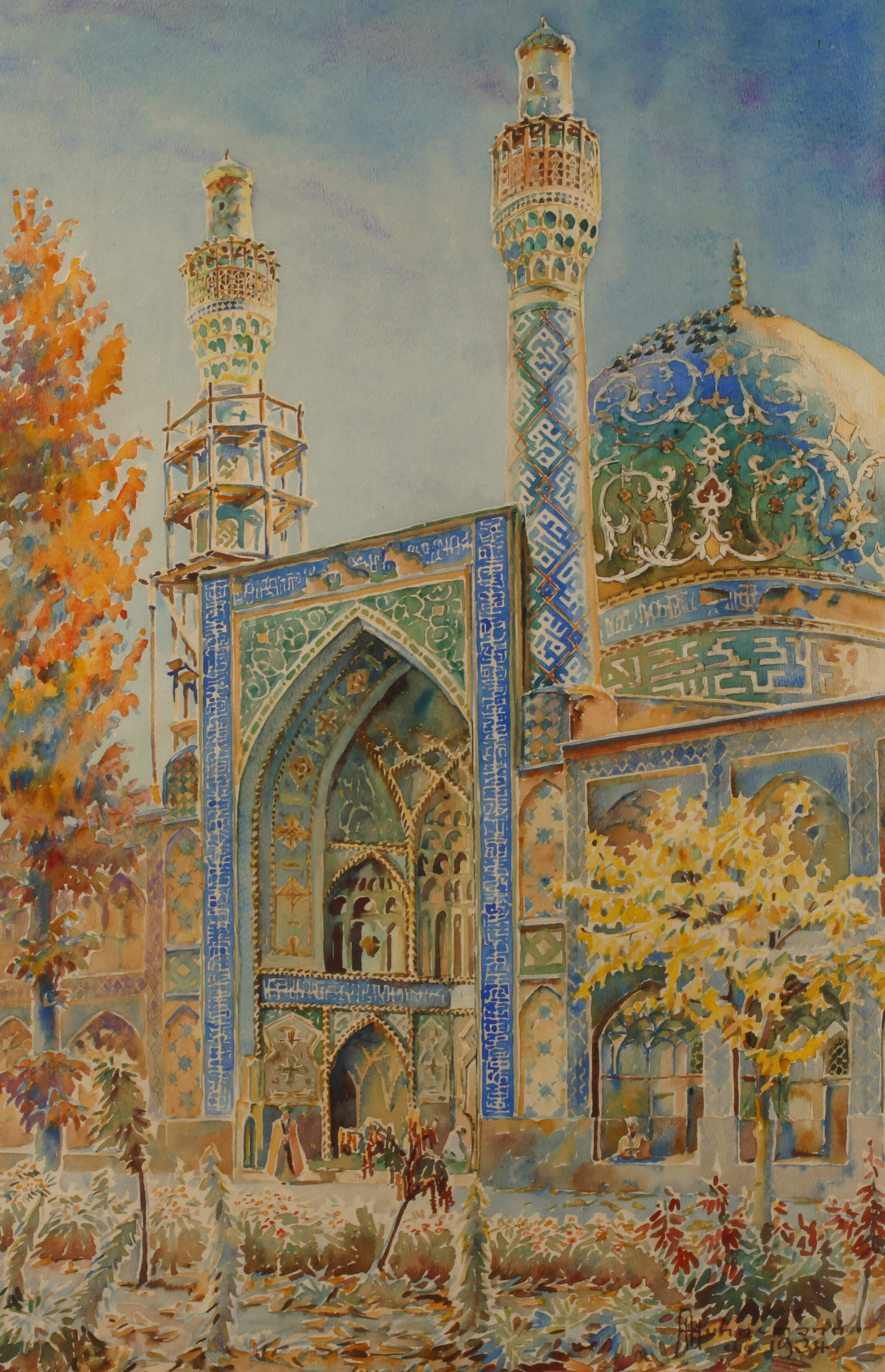 Albert Hunnemann, Blick auf eine Moschee