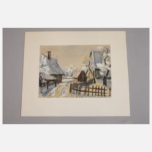 Hans Manz, Winter in Biberach an der Riß