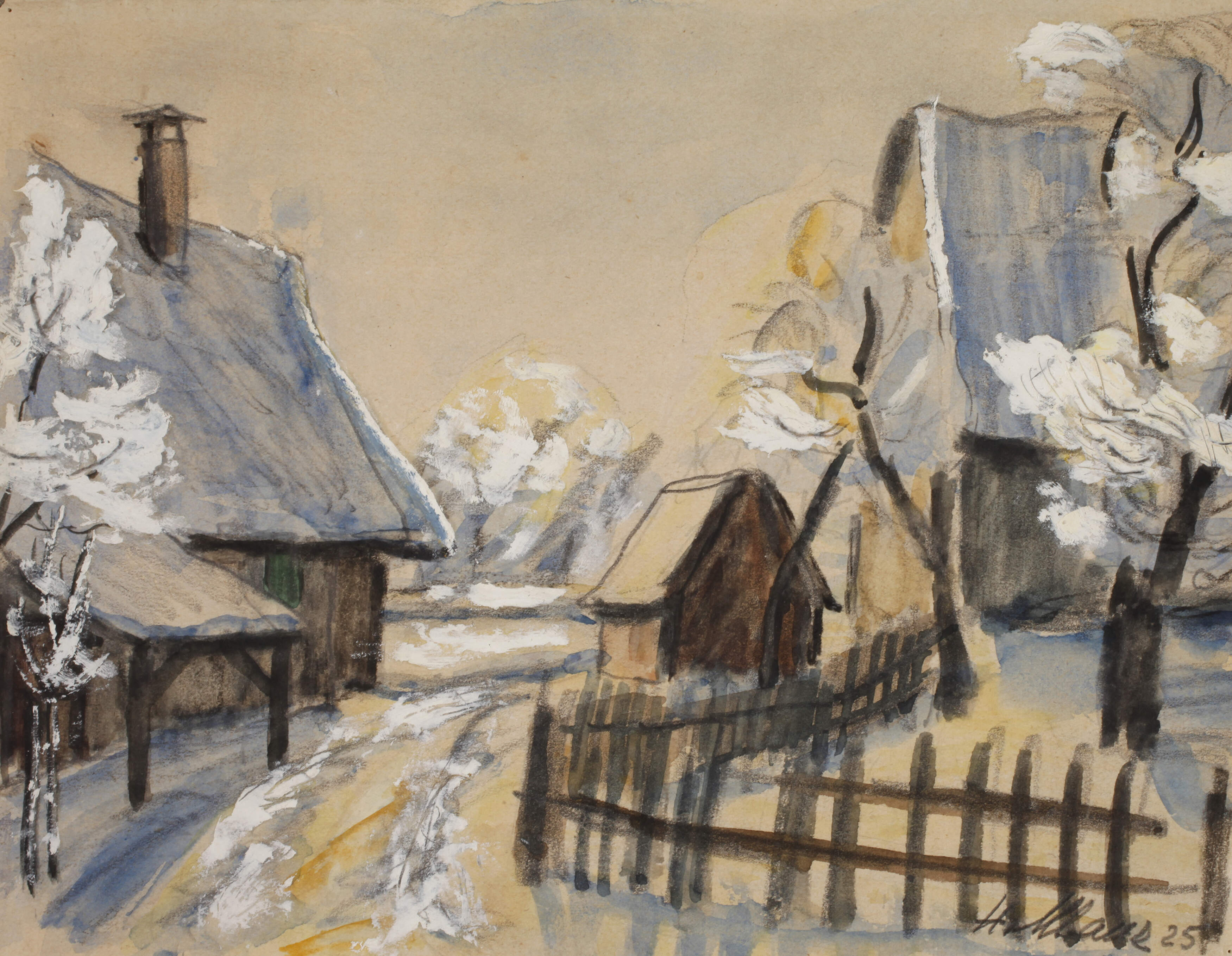Hans Manz, Winter in Biberach an der Riß