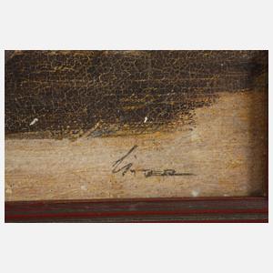 Elegante Gesellschaft mit Motordroschke