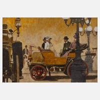 Elegante Gesellschaft mit Motordroschke111