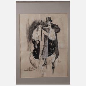 Paar Illustrationszeichnungen