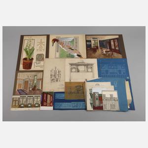 Konvolut Möbelentwürfe