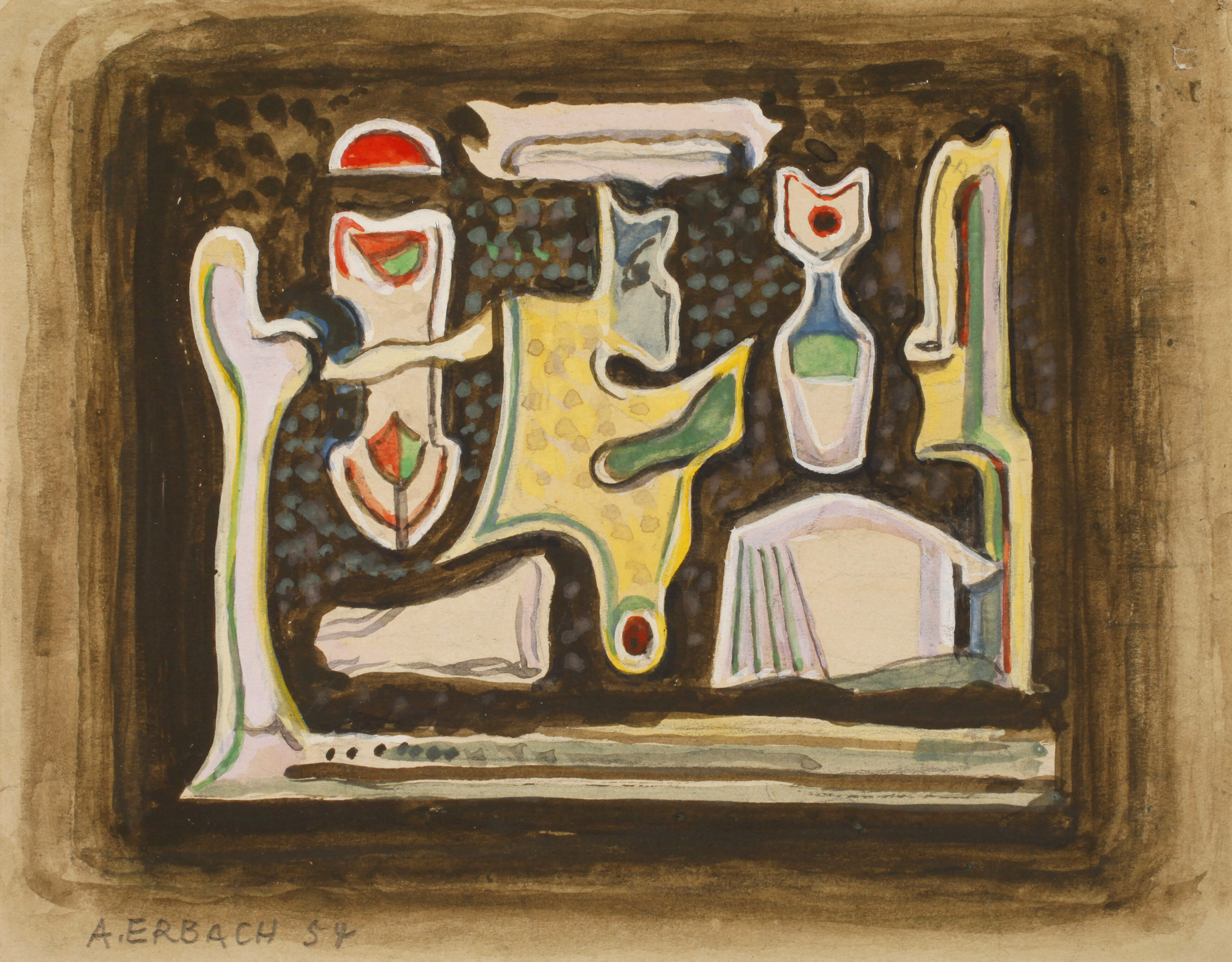Alois Erbach, attr., Abstrakte Komposition