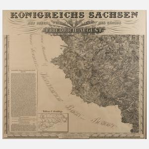 Teilkarte Königreich Sachsen