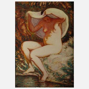 Prof. Richard Dreher, Pointillistischer Damenakt