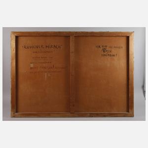 Walther Gasch, "Ruhender Hirsch in Waldeinsamkeit"