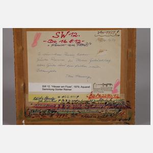 Albert Hennig, "Häuser am Fluss"