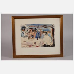 Albert Hennig, An der Strandbar