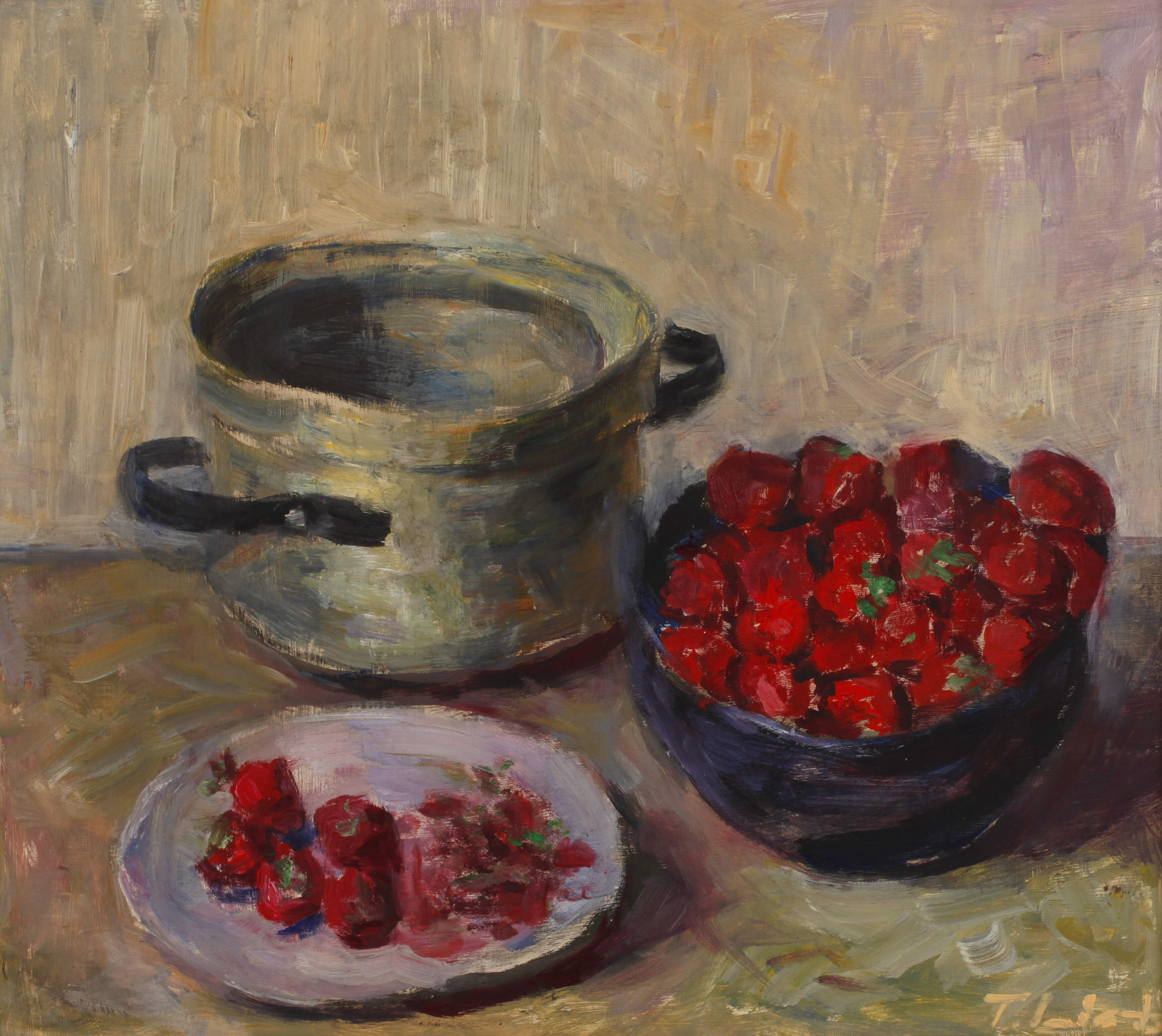 Tatjana Lietz, Stillleben mit Erdbeeren