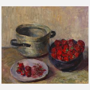 Tatjana Lietz, Stillleben mit Erdbeeren